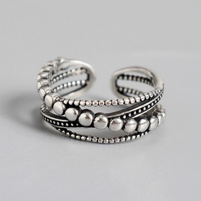 suhail Beaded Wave Ring