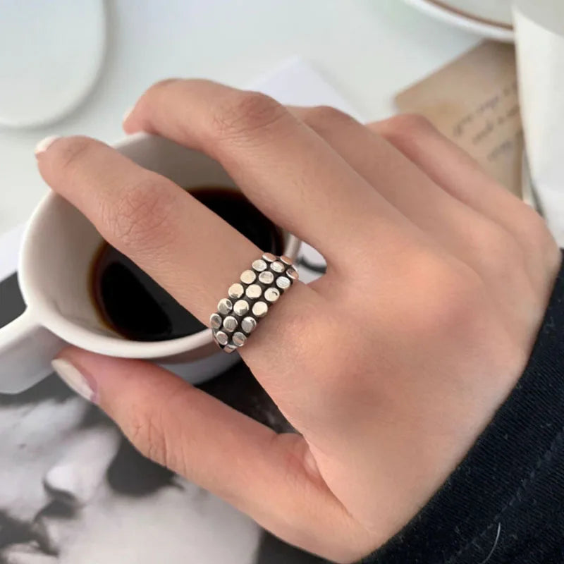 suhail Beaded Wave Ring