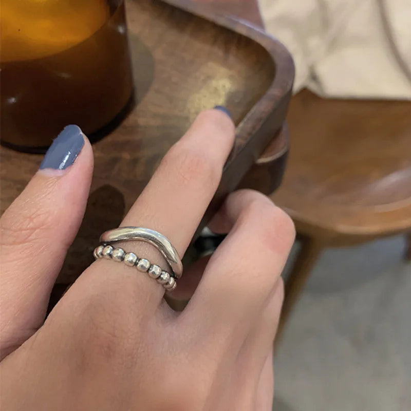suhail Beaded Wave Ring