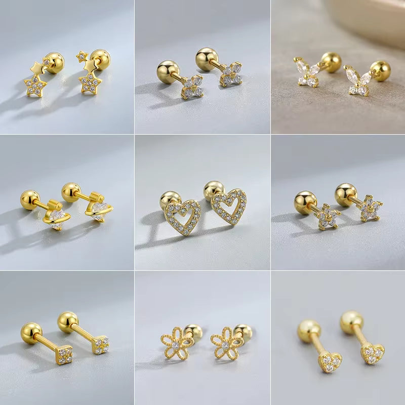 Crystal Heart Studs