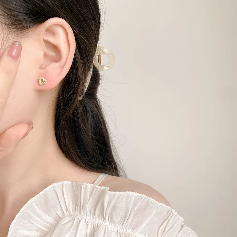 Crystal Heart Studs