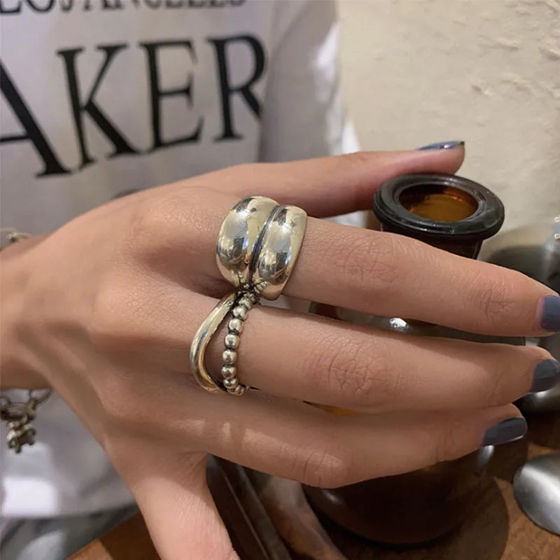 suhail Beaded Wave Ring