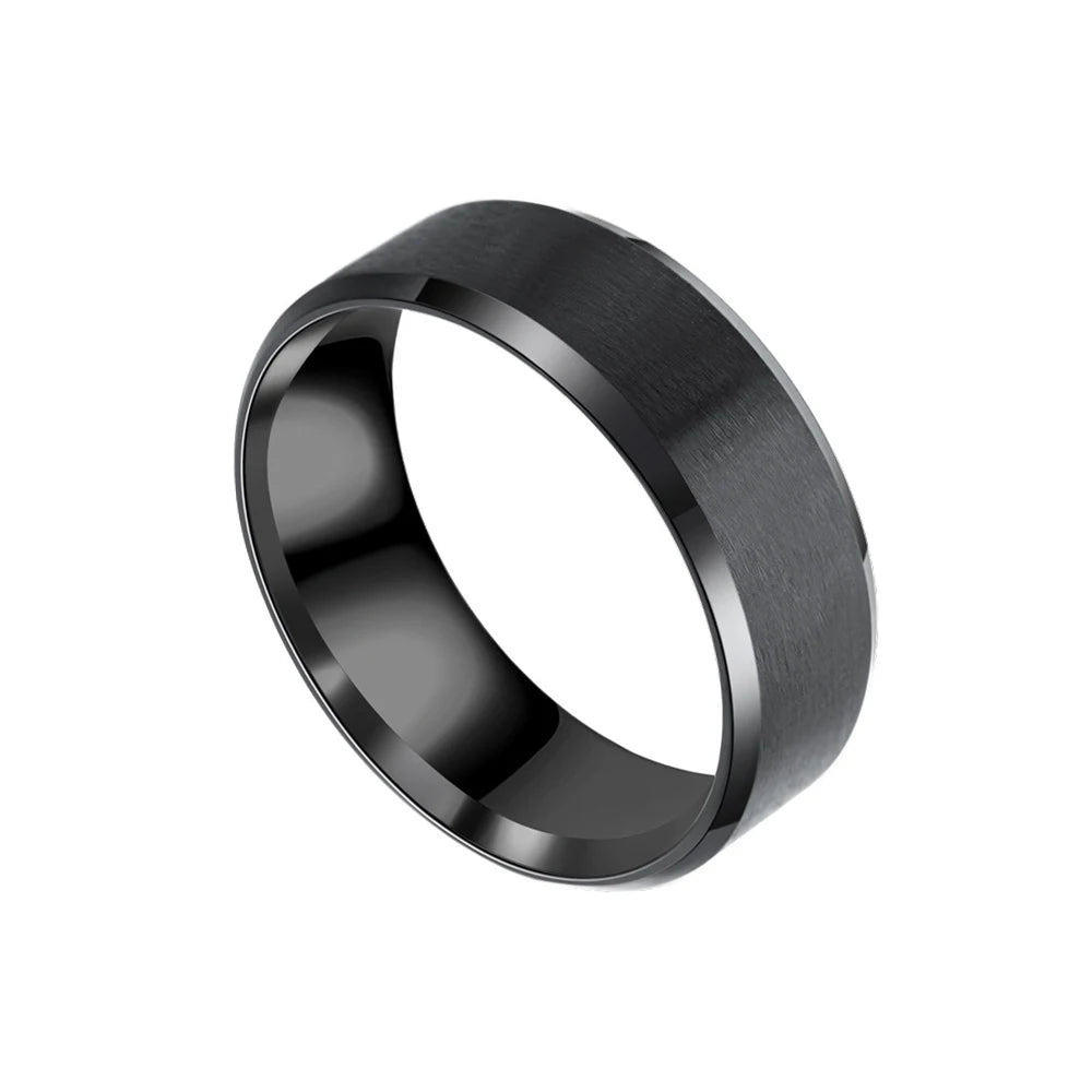 Obsidian Groove Ring
