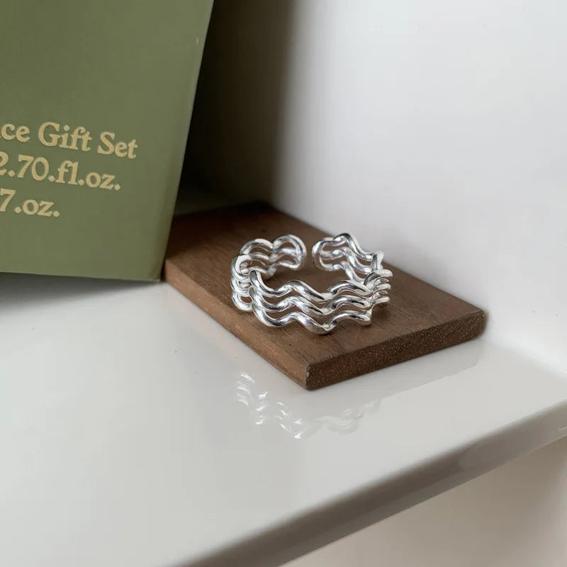 suhail Beaded Wave Ring